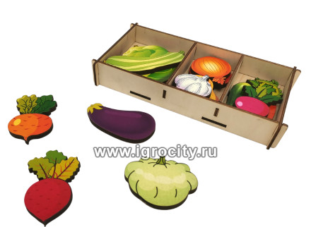 Набор "Овощи на магнитах" в коробке 16 дет. арт.8404 /33