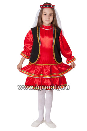 Башкирский народный костюм: девочка, Вини