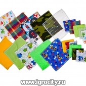 Тактильные чудо-платочки, Smile-Decor, цвета и рисунки на ткани МИКС, арт. Ф100