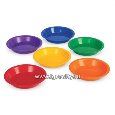Цветные тарелки для сортировки / Sorting Bowls, 6 шт., Learning Resources, арт. LER0745