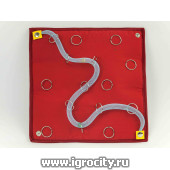 Игровой набор "Красный квадрат - лабиринт из полуколец и трубки-сетки", арт.11006/2