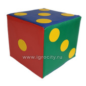 Кубик "Бросайка" (большой игральный куб с точками) 15x15x15 см. 