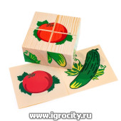 Кубики овощи, 4 шт., Томик, арт. 3333-6
