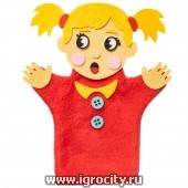 Кукла на руку "Девочка", цвета микс, арт. Ф122