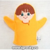 Перчаточная кукла рукавичка "Мальчик Егорка" вышивка, Наивный мир, арт. 011.13 (sale!)