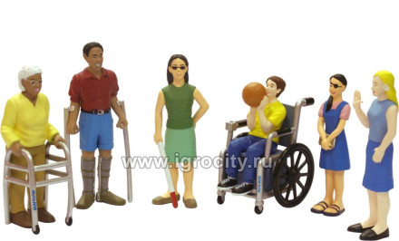 Набор фигурок "Люди с ограниченными возможностями", Miniland, арт.27389