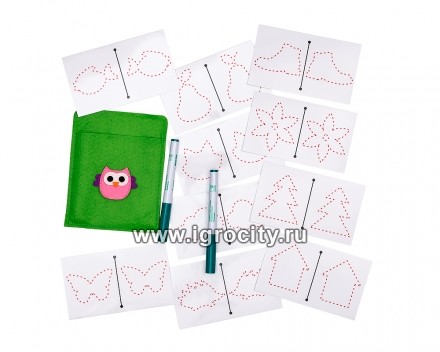 Многоразовые карточки для рисования двумя руками, Smile-Decor, размер карточки 8 x 14 см, цвет чехла МИКС, арт. Ф275