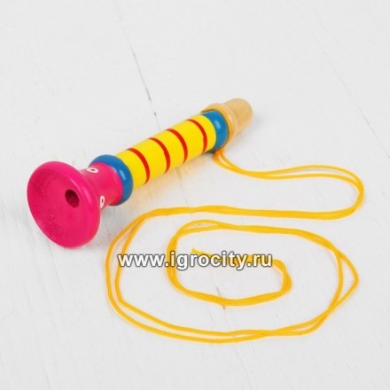 Музыкальная игрушка «Дудочка на веревочке», высокая, цвета МИКС, арт. 267259