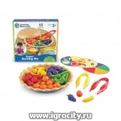 Набор для сортировки "Ягодный пирог", размер ягод и фруктов 3-5 см., Learning Resources, арт.LER 6216