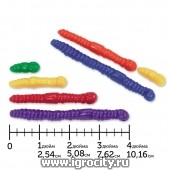Набор фигурок "Червячки", 24 шт., длина червячка от 2.5 до 10 см., Learning Resources (упаковка zip-пакет)