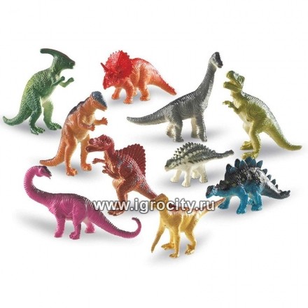 Набор мини-фигурок "Динозавры" 10 фигурок, упаковка ZIP-пакет, Learning Resources