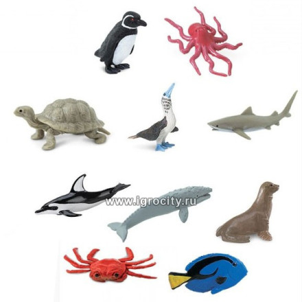 Набор мини-фигурок "Обитатели тихого океана", размер фигурки от 3 см., Safari Ltd., арт. 100308