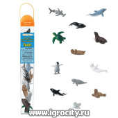 Набор мини-фигурок "Детеныши обитателей моря" размер фигурки от 3 см., 12 шт., Safari Ltd, арт. 680704