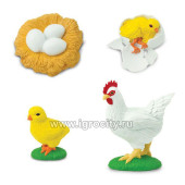 Набор мини-фигурок "Жизненный цикл курицы" размер фигурки от 3 см., Safari Ltd, арт.662816 