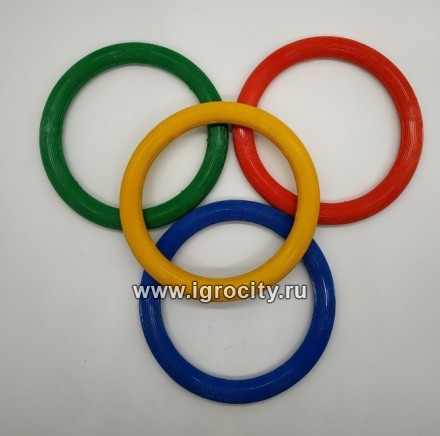 Набор из 4-x плавающих колец  d 18 cм, (красный, желтый, синий, зеленый), Тех-пласт