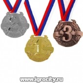 Набор из трех формовых призовых медалей d=5 см. (1, 2, 3 место) 