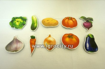 Фигурки для фланелеграфа "Овощи" 10 шт., Наивный мир, арт. 009.05 (фланелеграф в комплект не входит)