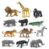 Набор мини-фигурок "Дикие животные" размер фигурки от 3 см., 12 шт., Safari Ltd, арт.695004 