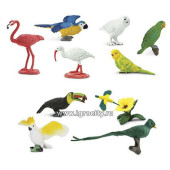 Набор мини-фигурок птиц "Экзотические птицы" размер фигурки от 3 см., 11 шт., Safari Ltd, арт.680404 