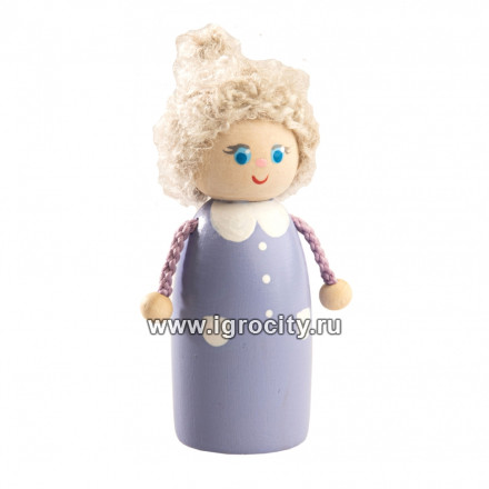 Пальчиковая игрушка "Бабушка", Вальда, арт. V0611, цвета кукол и волос МИКС