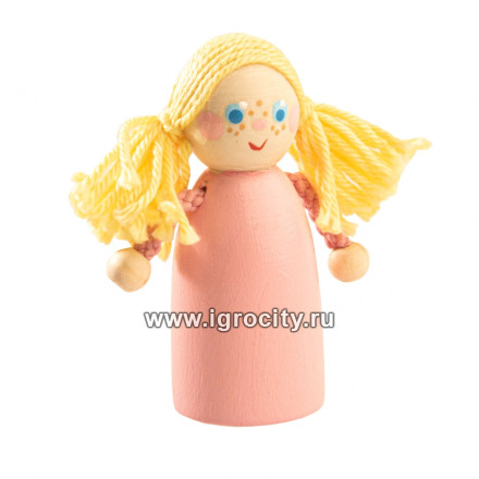 Пальчиковая игрушка "Девочка", Вальда, арт. V0607 , цвета кукол и волос МИКС