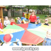 Детский игровой парашют для командных игр, диаметр 3,5 метра, арт. 63010/1 