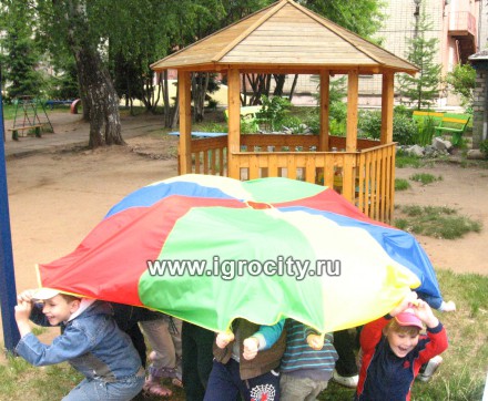Детский игровой парашют для командных игр (парашют дружбы), диаметр 3,5 метра, арт. 63010/1 