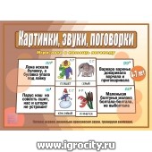 Развивающая игра "Картинки, звуки, скороговорки", Весна-Дизайн, арт. Д-525 (sale!)