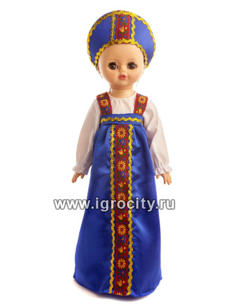 Русский народный костюм для куклы - девочки (Размер 35), цвета Микс