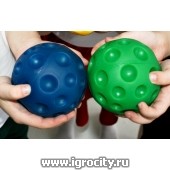Набор из двух шариков с выемками (синий + зеленый), d 7 см, Тех-пласт