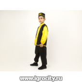 Татарский народный костюм (мальчик): рубаха, штаны, жилет, головной убор., Вини