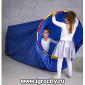 Детский игровой туннель для пролезания и ползания (длина - 3,5 м., диаметр 90 см.), арт. 63009/1. Обруч в комплект не входит. (sale!)