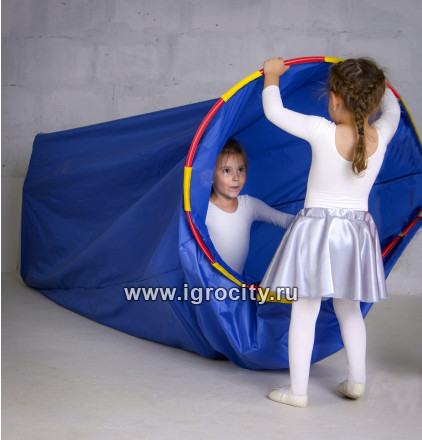 Детский игровой туннель для пролезания и ползания (длина - 3,5 м., диаметр 90 см.), арт. 63009/1. Обруч в комплект не входит.