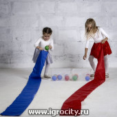 Игровая труба для шариков длина 3 метра ширина 20 см. 2 трубы  (красная и синяя) + мешок для хранения, арт. 63019